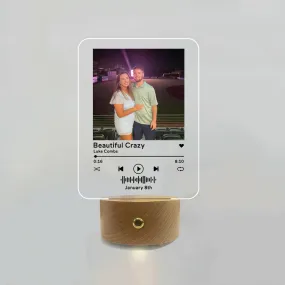 Custom Scannable Music Album Cover Night Light with Speaker