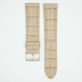 Florence Beige Alligator Grain Leather Watch Band