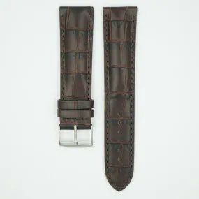 Florence Brown Alligator Grain Leather Watch Band