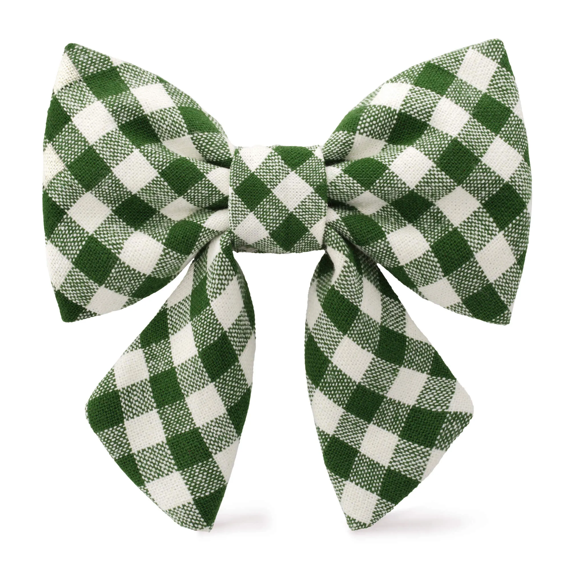 Heather Taylor Home x TFD Mini Gingham Hunter Green Lady Dog Bow