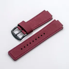 Performance Leather Water Resistant Garnet Red G-Shock Replacement Watch Strap