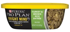 Purina Pro Plan Bright Mind Adult 7  Turkey & Brown Rice Entree Dog Food Tray