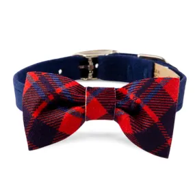 Scotty Chestnut Plaid Bow Tie Collar