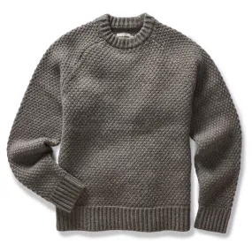 The Fisherman Sweater in Taupe Merino